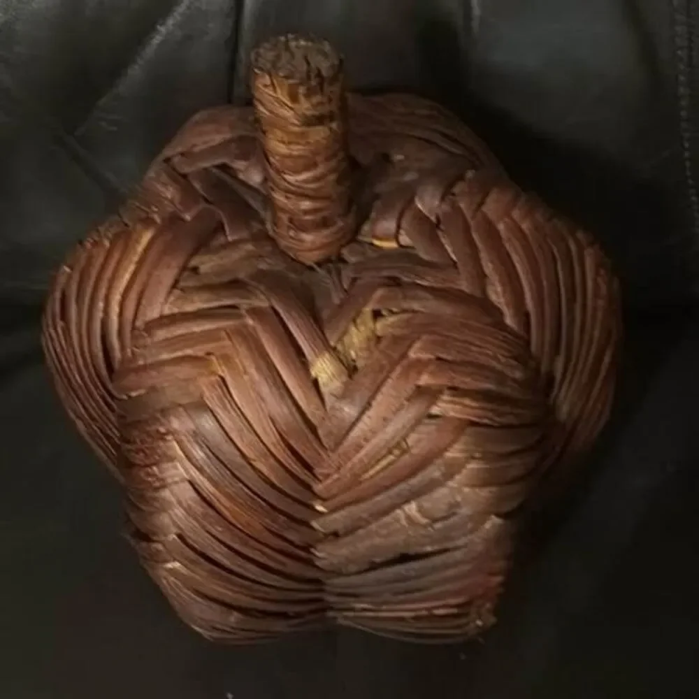 Woven Wicker Decorative Pumpkin